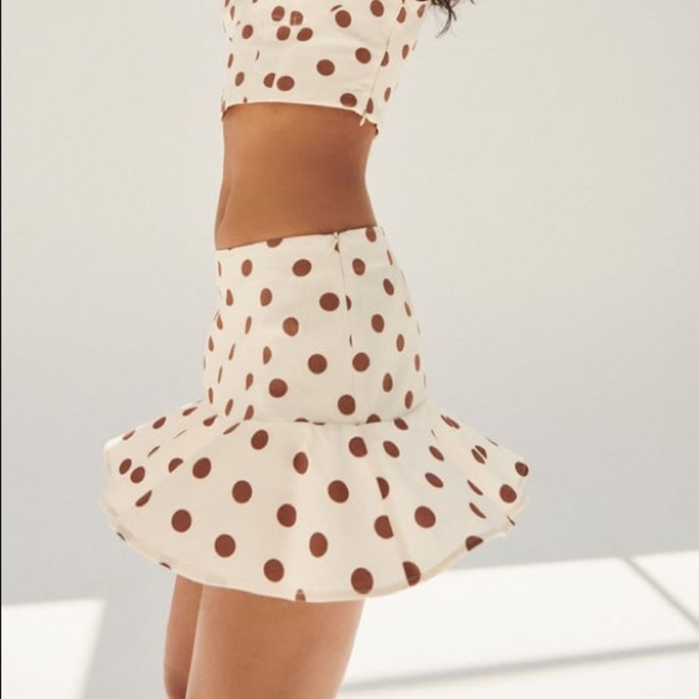 Zara Polka dot mini skirt